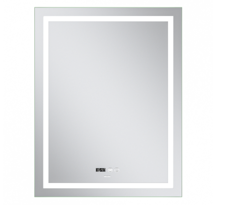 Дзеркало Mixxus Premium FLASH MR21-70x90 (LED Touch, Anti-fog, димер, годинник) MP6618 фото