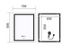 Дзеркало Mixxus Premium FLASH MR21-70x90 (LED Touch, Anti-fog, димер, годинник) MP6618 фото 2