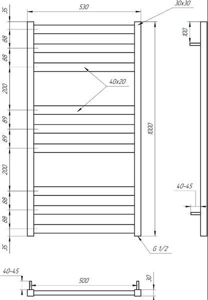 Сушка для рушників Tristar flat 100x53x3 5002 фото
