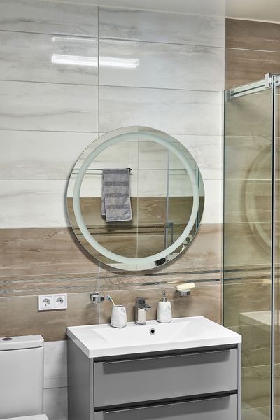 Дзеркало з LED підсвіткою 800х800мм. у ванну кімнату кругле MR-9 Global Glass MR-9 фото