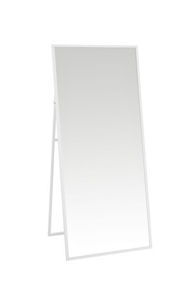 Зеркало на ножке в белой алюминиевой раме 1800х700 в полный рост RS1 Global Glass RS-2 фото
