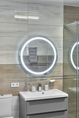 Дзеркало з LED підсвіткою 900х900мм. у ванну кімнату кругле MR-9 Global Glass MR-9 фото