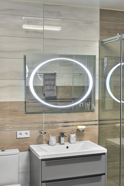 Дзеркало з LED підсвіткою 700х900мм. у ванну кімнату прямокутне MR-11 Global Glass MR-11 фото