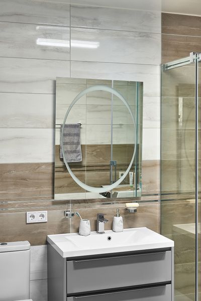 Дзеркало з LED підсвіткою 700х900мм. у ванну кімнату прямокутне MR-11 Global Glass MR-11 фото