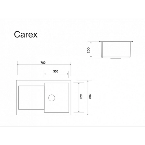 Гранитная кухонная мойка IDIS Carex Vanilla 326 Carex Vanilla 326 фото