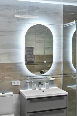 Дзеркало з LED підсвіткою 600х1000мм. у ванну кімнату прямокутне MR-7 Global Glass MR-7 600х1000 фото