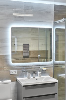 Дзеркало з LED підсвіткою 1000х800мм. у ванну кімнату прямокутне MR-14 Global Glass MR-14 фото