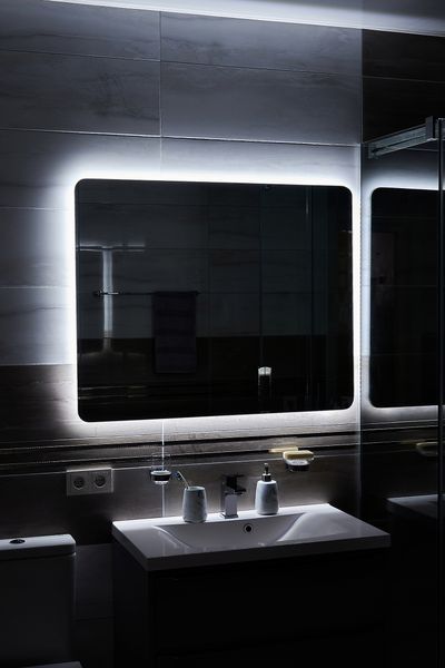 Дзеркало з LED підсвіткою 1000х800мм. у ванну кімнату прямокутне MR-14 Global Glass MR-14 фото