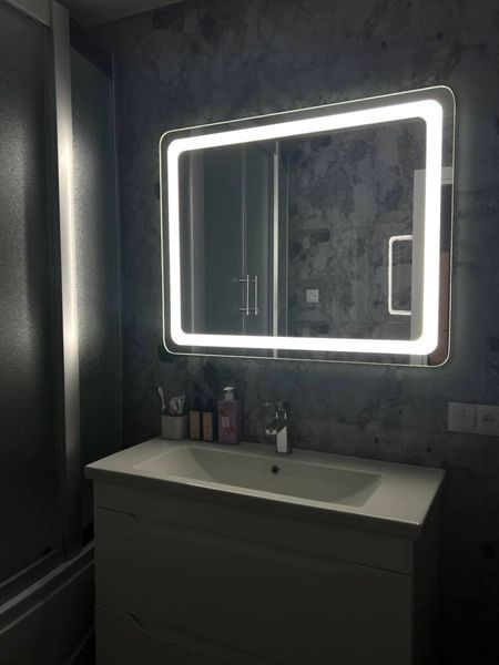 Зеркало с LED4 подсветкой 1000х800 с механическим выключателем LED4(6x8) фото
