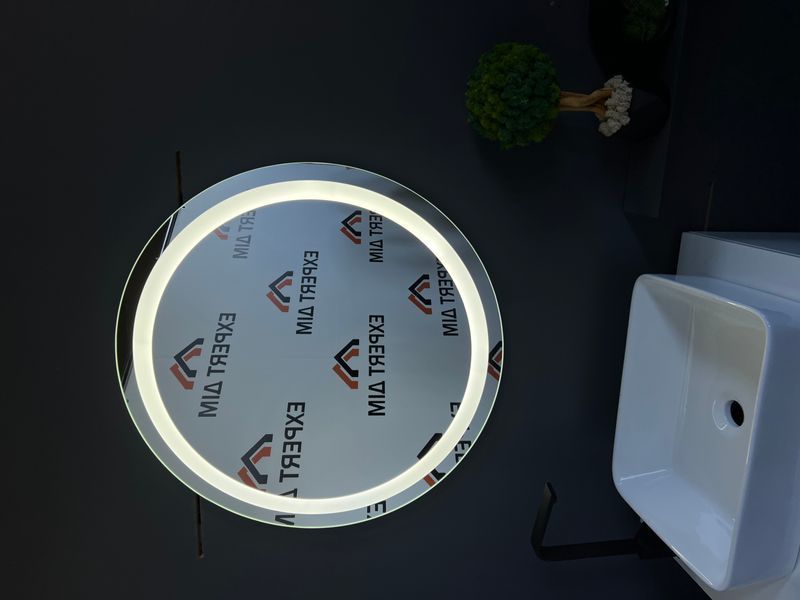 Дзеркало з LED підсвіткою кругле 800х800 з механічним вимикачем LED9(6) фото