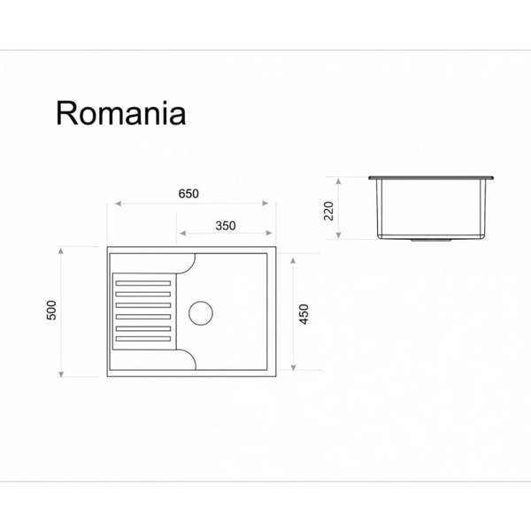 Гранитная кухонная мойка IDIS Romania Dune 060 Romania Dune 060 фото