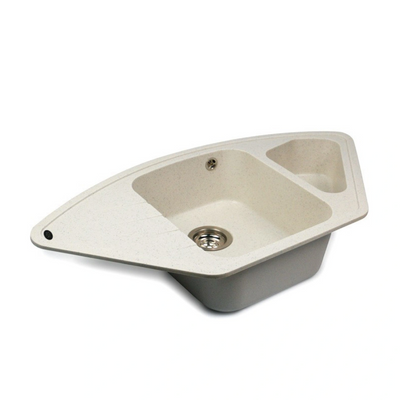 Гранитная кухонная мойка IDIS Corner White 9003 Corner White 9003 фото