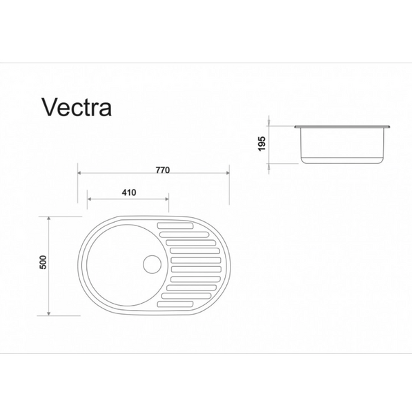 Гранитная кухонная мойка IDIS Vectra Vanilla 326 Vectra Vanilla 326 фото