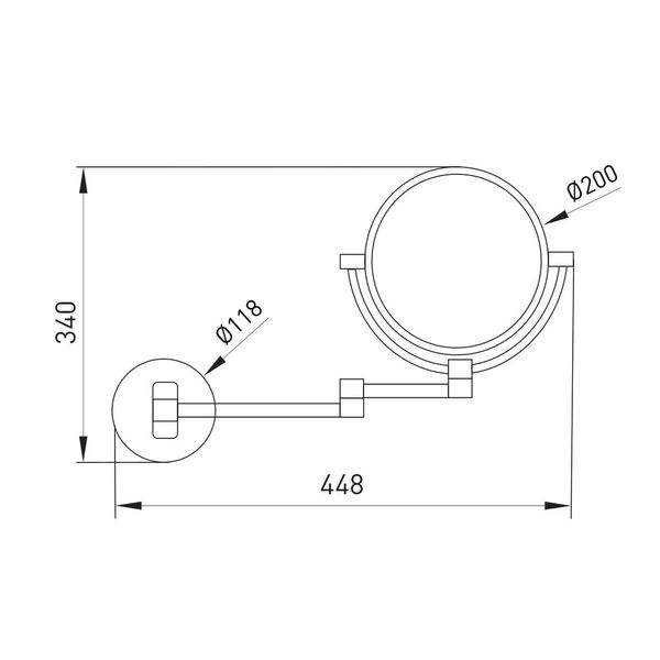 Зеркало косметическое черное на ножке с LED подсветкой Volle 2500.280904 MK1 2500.280904 фото