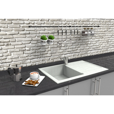 Гранітна кухонна мийка IDIS Carex plus White 9003 Carex plus White 9003 фото