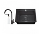 MIXXUS SET-6045-200x1.0-PVD-BLACK Комплект: мойка, смеситель, диспенсер MX0587 фото 5