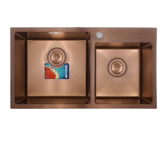 MIXXUS SET-7843D-220x1.0-PVD-BRONZE Комплект: мийка, змішувач, диспенсер MX0586 фото