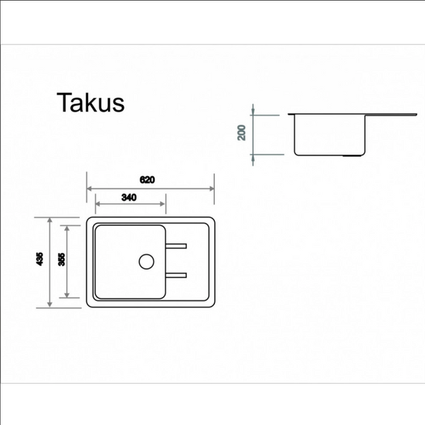 Гранітна кухонна мийка IDIS Takus Dune 060 Takus Dune 060 фото