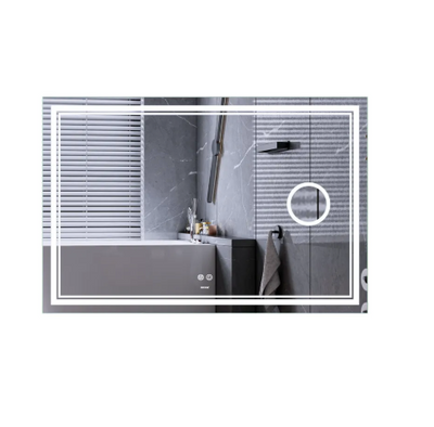 MIXXUS PREMIUM QUADRO MR20-100x70 Зеркало (LED Touch, Anti-fog, димер рег.яскр, линза) MP6622 фото