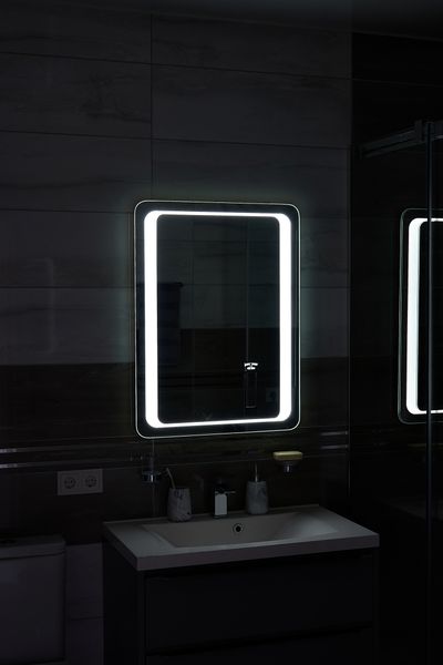 Дзеркало з LED підсвіткою 600х800мм. у ванну кімнату прямокутне MR-2 Global Glass MR-2 фото