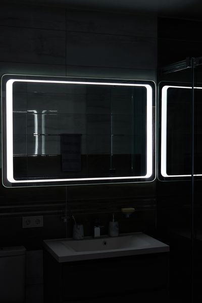 Зеркало с LED подсветкой 1200х800мм. в ванную комнату прямоугольное MR-2 Global Glass MR-2 фото