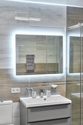 Дзеркало з LED підсвіткою 1000х800мм. у ванну кімнату прямокутне MR-3 Global Glass MR-3 фото