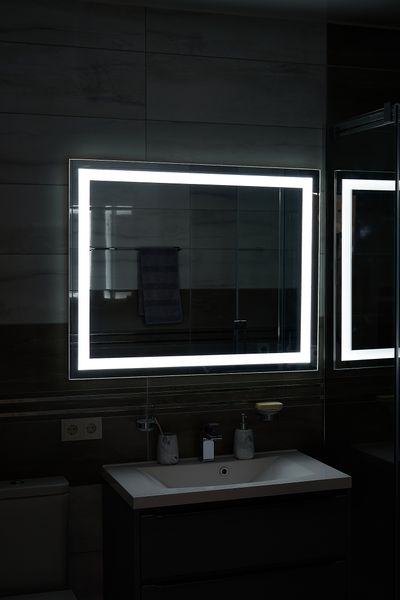 Дзеркало з LED підсвіткою 1000х800мм. у ванну кімнату прямокутне MR-5 Global Glass MR-5 фото