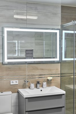 Дзеркало з LED підсвіткою 1200х700мм. у ванну кімнату прямокутне MR-5 Global Glass MR-5 фото