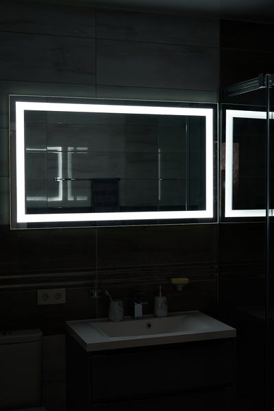 Зеркало с LED подсветкой 1200х700мм. в ванную комнату прямоугольное MR-5 Global Glass MR-5 фото