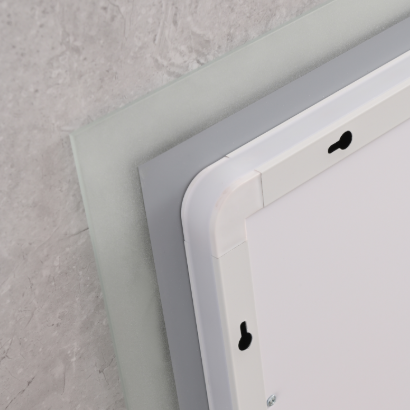 Дзеркало Mixxus FLAT MR04-100x80 з LED Touch, Anti-fog, димером, регулюванням яскравості, годинником MI6927 фото