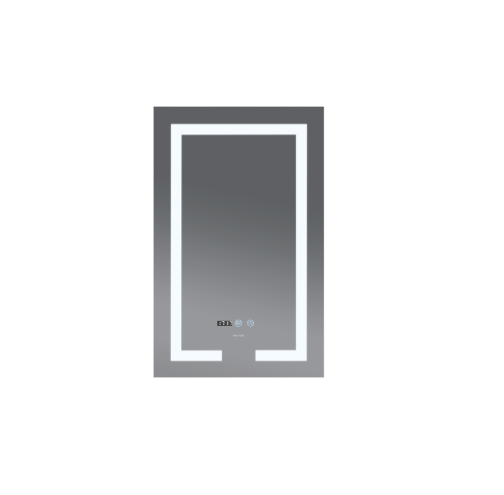 Дзеркало Mixxus HARD MR06-50x80-CASE з LED Touch, Anti-fog, димером, рег. яскравості, годинником  MI6657 фото