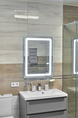 Зеркало с LED подсветкой 600х800мм. в ванную комнату прямоугольное MR-4 Global Glass MR-4 фото