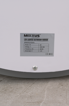 Дзеркало Mixxus PLAIN MC02-80 з LED Touch, Anti-fog, димером, регулюванням яскравості, годинником  MI6931 фото