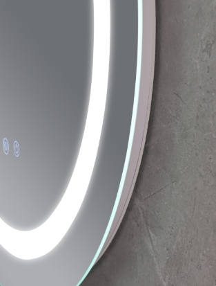Дзеркало Mixxus PLAIN MC02-80 з LED Touch, Anti-fog, димером, регулюванням яскравості, годинником  MI6931 фото