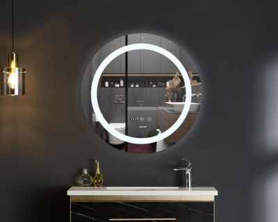 Зеркало Mixxus PLAIN MC02-80 с LED Touch, Anti-fog, димером, регулировкой яркости, часами MI6931 фото