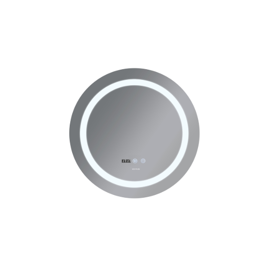 Дзеркало Mixxus PLAIN MC02-80 з LED Touch, Anti-fog, димером, регулюванням яскравості, годинником  MI6931 фото