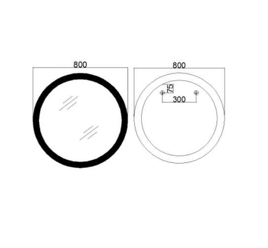 Зеркало Mixxus PLAIN MC10-80 с LED Touch, Anti-fog, димером, регулировкой яркости, часами MI6932 фото