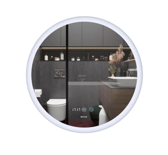 Зеркало Mixxus PLAIN MC10-80 с LED Touch, Anti-fog, димером, регулировкой яркости, часами MI6932 фото