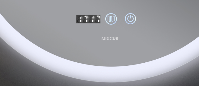 Зеркало Mixxus PLAIN MC10-80 с LED Touch, Anti-fog, димером, регулировкой яркости, часами MI6932 фото