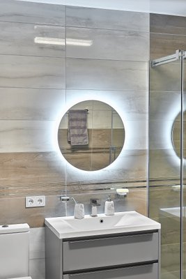 Дзеркало з LED підсвіткою 600х600мм. у ванну кімнату кругле MR-8 Global Glass MR-8 фото
