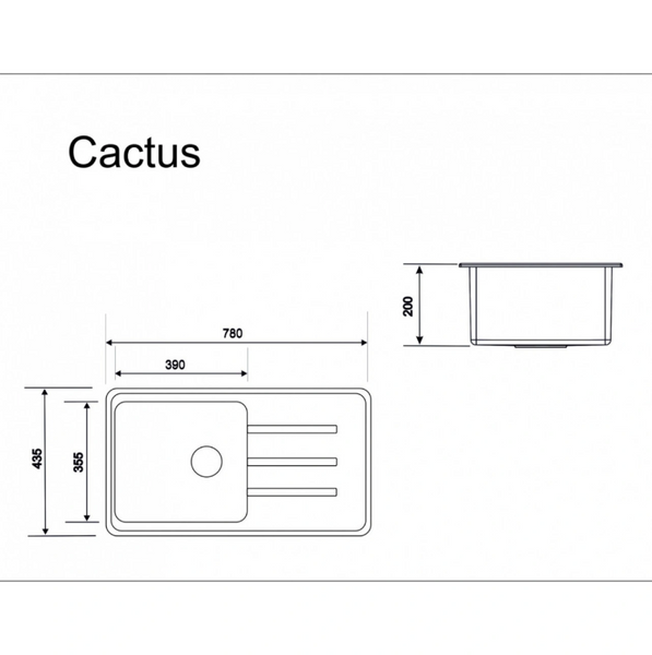 Гранитная кухонная мойка IDIS Cactus Dune 060 Cactus Dune 060 фото