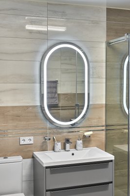 Дзеркало з LED підсвіткою 600х1000мм. у ванну кімнату прямокутне MR-6 Global Glass MR-6 фото