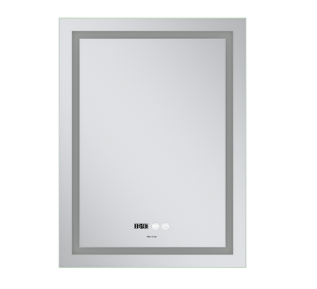 Дзеркало Mixxus Premium FLASH MR21-60x80 (LED Touch, Anti-fog, димер, годинник) MP6617 фото