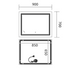Дзеркало Mixxus Premium QUADRO MR20-90x70-REVERSE (LED Touch, Anti-fog, димер) MP6621 фото 3