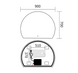 Зеркало Mixxus Premium TOPPER MS01-90x70-REVERSE (LED Touch, Anti-fog, димер (3-6,5kK)) MP6632 фото 2
