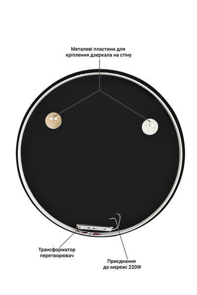 Зеркало с LED подсветкой 900х900мм. в ванную комнату круглое MR-8 Global Glass MR-8 фото