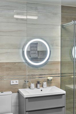 Дзеркало з LED підсвіткою 600х600мм. у ванну кімнату кругле MR-9 Global Glass MR-9 фото