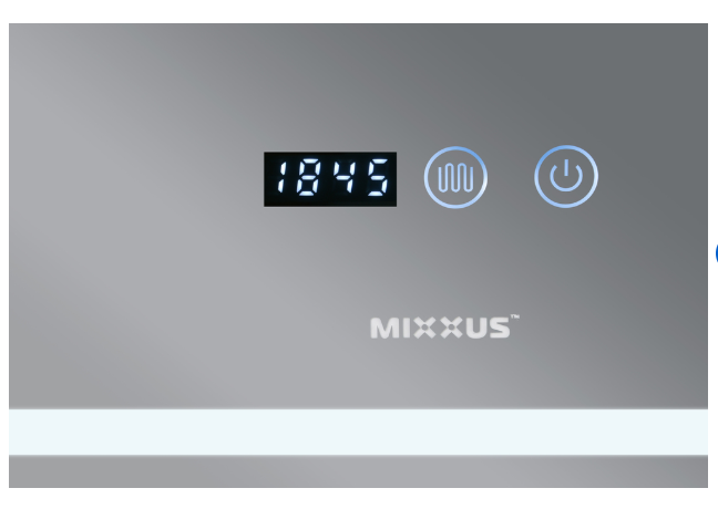 Дзеркало Mixxus WARM MR02-80x80 з LED Touch, Anti-fog, димером, регулюванням яскравості, годинником MI6934 фото