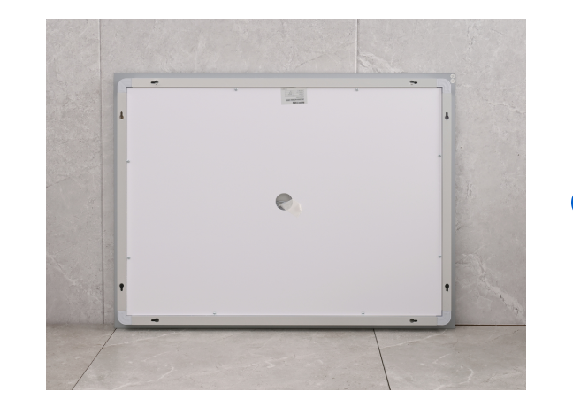 Дзеркало Mixxus WARM MR02-80x80 з LED Touch, Anti-fog, димером, регулюванням яскравості, годинником MI6934 фото